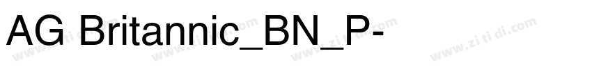 AG Britannic_BN_P字体转换